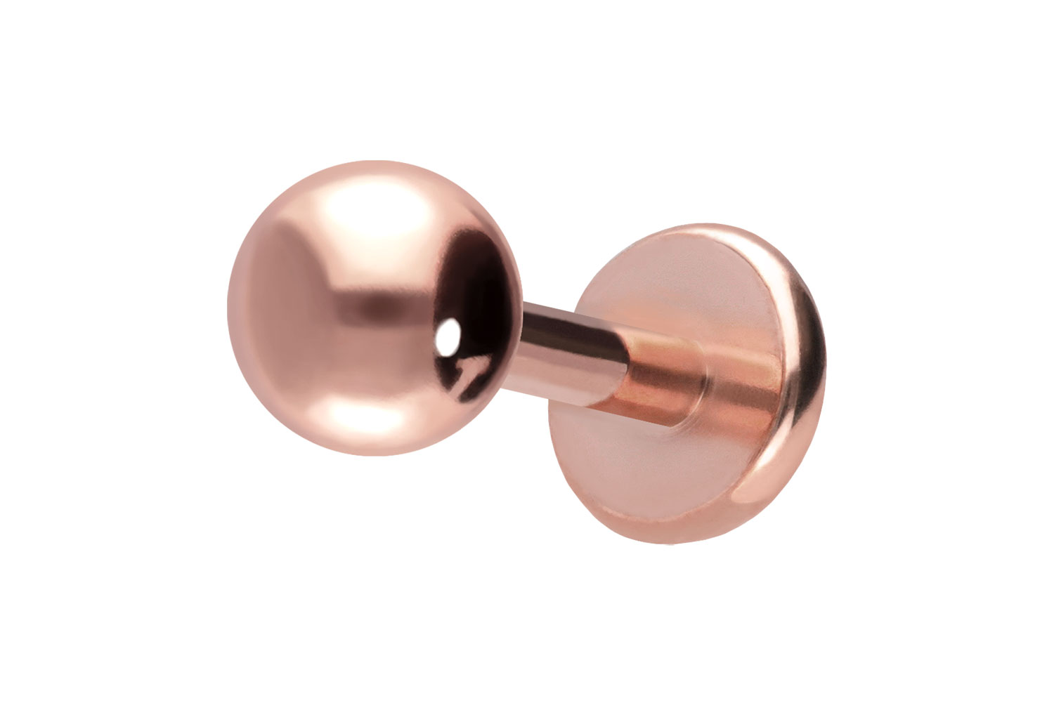 Titan Labret Piercing mit Push Fit